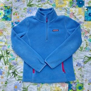 VINEYARD VINES Blue Quarter zip Fleece small🌺